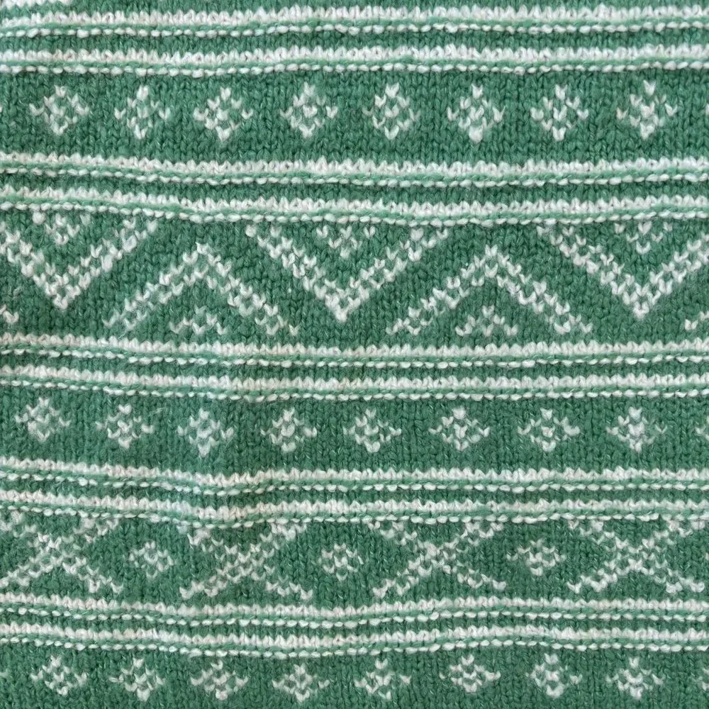 American Eagle Womens Green Fair Isle Crewneck Sweater Size L St. Patrick NWT - Picture 4 of 10